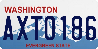 WA license plate AXT0186