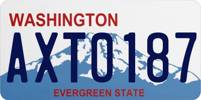 WA license plate AXT0187