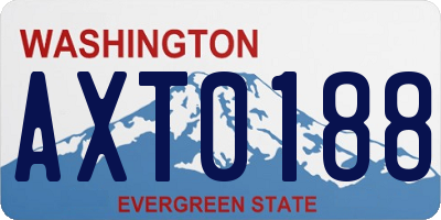 WA license plate AXT0188
