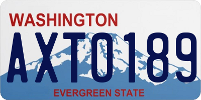 WA license plate AXT0189