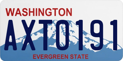 WA license plate AXT0191