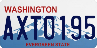 WA license plate AXT0195