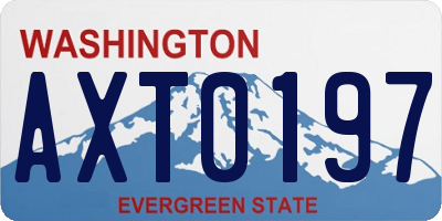 WA license plate AXT0197