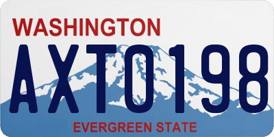WA license plate AXT0198