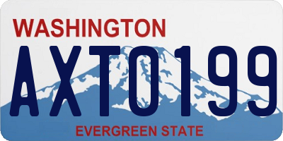WA license plate AXT0199