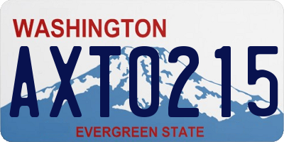 WA license plate AXT0215