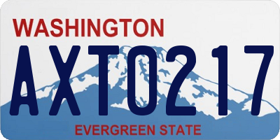 WA license plate AXT0217