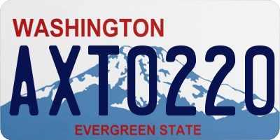 WA license plate AXT0220