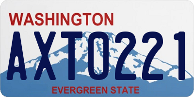 WA license plate AXT0221
