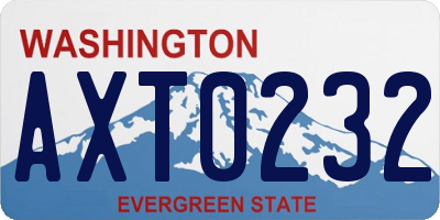 WA license plate AXT0232