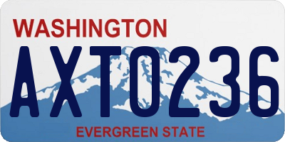 WA license plate AXT0236
