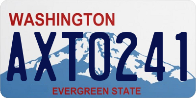 WA license plate AXT0241