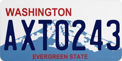 WA license plate AXT0243
