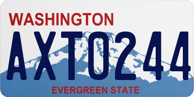 WA license plate AXT0244