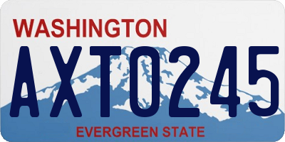 WA license plate AXT0245