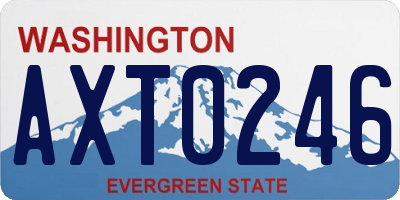 WA license plate AXT0246