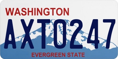 WA license plate AXT0247