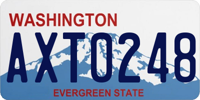 WA license plate AXT0248