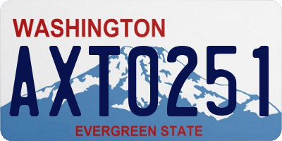 WA license plate AXT0251