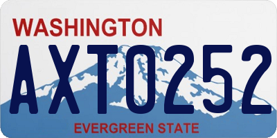 WA license plate AXT0252