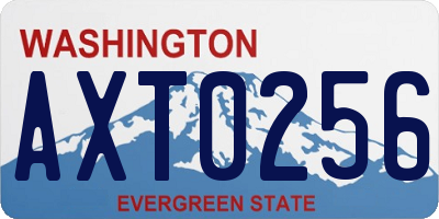 WA license plate AXT0256
