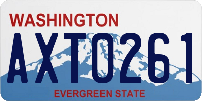 WA license plate AXT0261