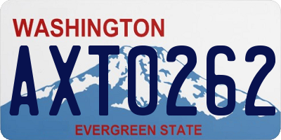 WA license plate AXT0262