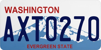 WA license plate AXT0270
