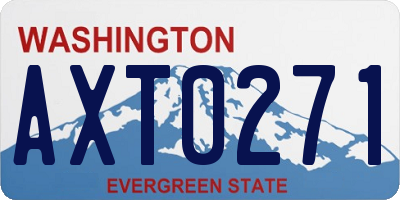 WA license plate AXT0271