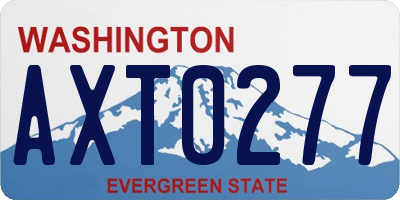 WA license plate AXT0277
