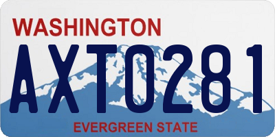 WA license plate AXT0281