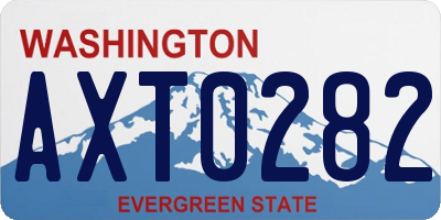 WA license plate AXT0282