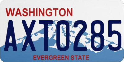 WA license plate AXT0285