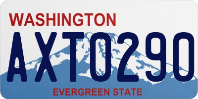 WA license plate AXT0290