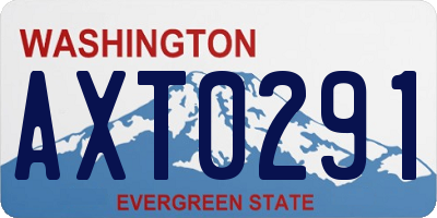 WA license plate AXT0291