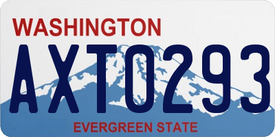 WA license plate AXT0293