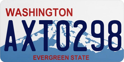 WA license plate AXT0298