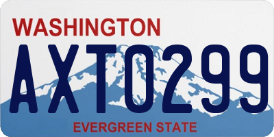 WA license plate AXT0299
