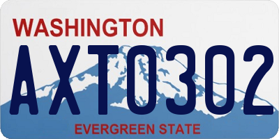 WA license plate AXT0302