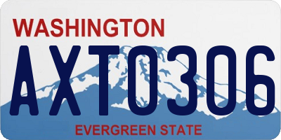 WA license plate AXT0306
