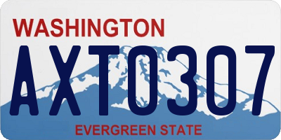 WA license plate AXT0307