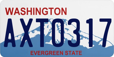 WA license plate AXT0317