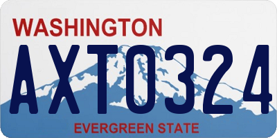 WA license plate AXT0324