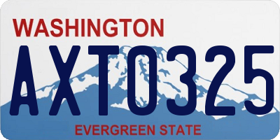 WA license plate AXT0325