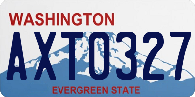 WA license plate AXT0327