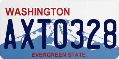 WA license plate AXT0328