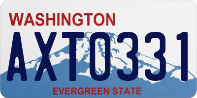 WA license plate AXT0331