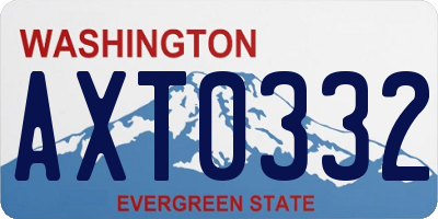 WA license plate AXT0332