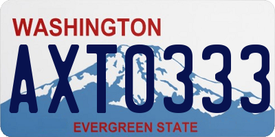 WA license plate AXT0333