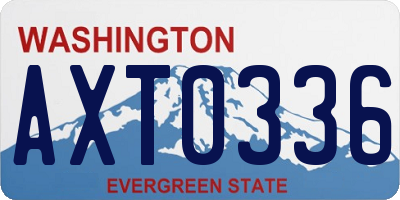 WA license plate AXT0336